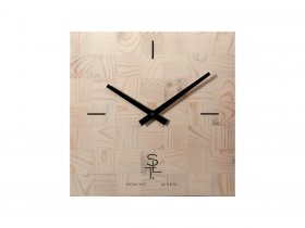 Часы настенные SLT 5196 CHESS WHITE WOOD в Красноглинном - krasnoglinnoe.mebel-nsk.ru | фото