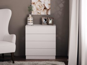 Комод Км010 (белый) в Красноглинном - krasnoglinnoe.mebel-nsk.ru | фото