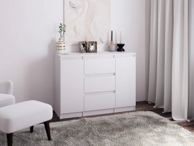 Комод Км011 (белый) в Красноглинном - krasnoglinnoe.mebel-nsk.ru | фото