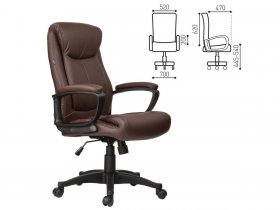 Кресло офисное BRABIX Enter EX-511, коричневое в Красноглинном - krasnoglinnoe.mebel-nsk.ru | фото