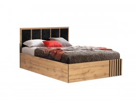 Кровать двуспальная с подъем. мех. 1,6 м Либерти 51.20 в Красноглинном - krasnoglinnoe.mebel-nsk.ru | фото