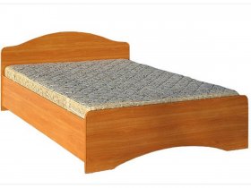 Кровать двуспальная 1,6м-1 (круглая спинка) в Красноглинном - krasnoglinnoe.mebel-nsk.ru | фото