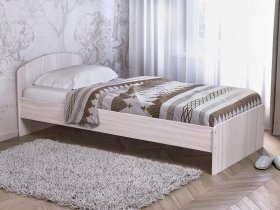 Кровать односпальная 80 с низкой спинкой (ясень шимо светлый) в Красноглинном - krasnoglinnoe.mebel-nsk.ru | фото