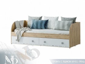 Кровать с ящиками Тренд КР-01 в Красноглинном - krasnoglinnoe.mebel-nsk.ru | фото