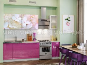 Кухонный гарнитур Вишневый цвет в Красноглинном - krasnoglinnoe.mebel-nsk.ru | фото
