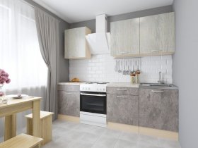 Модульная кухня Йота (пикард/цемент) в Красноглинном - krasnoglinnoe.mebel-nsk.ru | фото