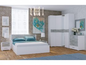 Модульная спальня Бьянка (белый/бетон) в Красноглинном - krasnoglinnoe.mebel-nsk.ru | фото