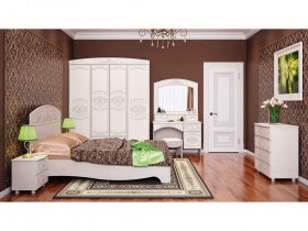 Модульная спальня Каролина в Красноглинном - krasnoglinnoe.mebel-nsk.ru | фото