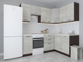Модульная угловая кухня 1,4м*2,1м Лада (пикард) в Красноглинном - krasnoglinnoe.mebel-nsk.ru | фото
