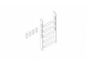 Пакет №10 Прямая лестница и опоры для двухъярусной кровати Соня в Красноглинном - krasnoglinnoe.mebel-nsk.ru | фото