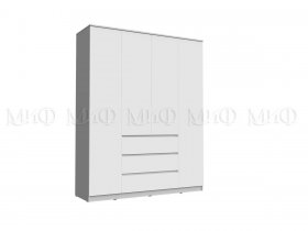 Шкаф 1600 с ящиками Челси (белый) в Красноглинном - krasnoglinnoe.mebel-nsk.ru | фото
