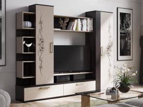 Стенка «Дакота» (венге/дуб молочный) в Красноглинном - krasnoglinnoe.mebel-nsk.ru | фото