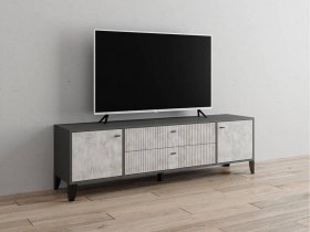 Тумба под ТВ Парус-10 (графит/мальта) в Красноглинном - krasnoglinnoe.mebel-nsk.ru | фото
