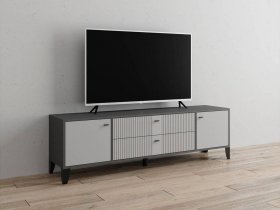 Тумба под ТВ Парус-10 (графит/светло-серый) в Красноглинном - krasnoglinnoe.mebel-nsk.ru | фото